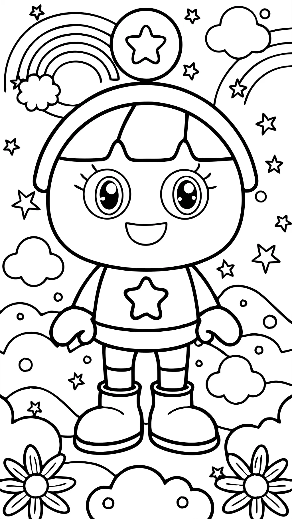 rainbow friends coloring pages cyan